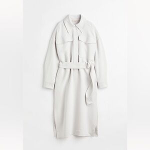 HM premium wool oversized shirt dress - fits like a L